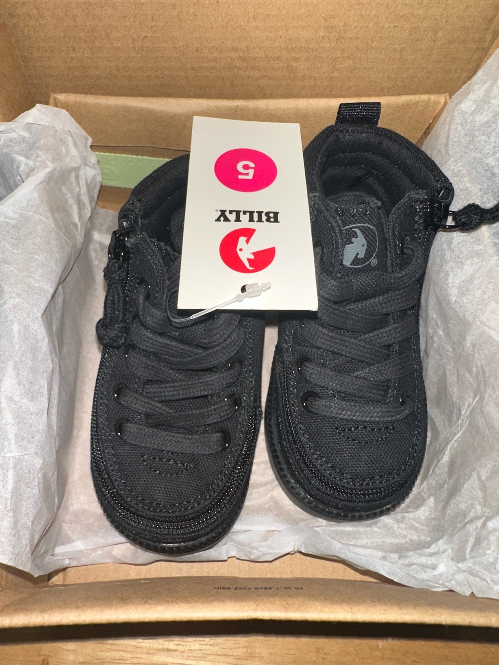 Kids' Billy Black High-Top Sneakers - Size 5T